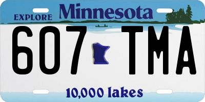 MN license plate 607TMA
