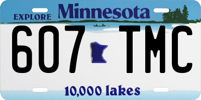MN license plate 607TMC