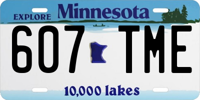 MN license plate 607TME