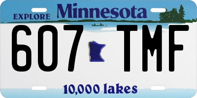 MN license plate 607TMF