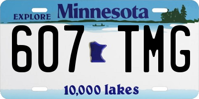 MN license plate 607TMG