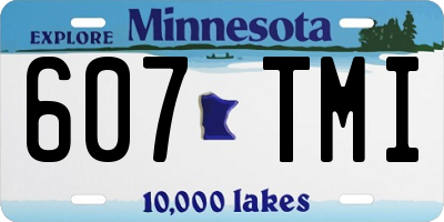 MN license plate 607TMI