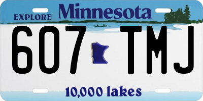 MN license plate 607TMJ