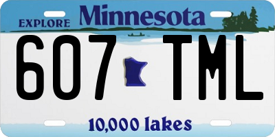 MN license plate 607TML