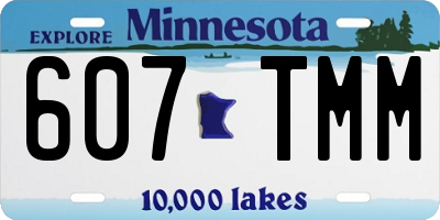 MN license plate 607TMM