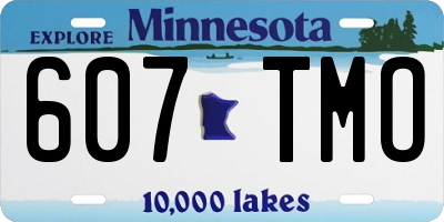 MN license plate 607TMO