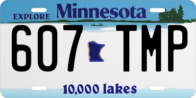 MN license plate 607TMP
