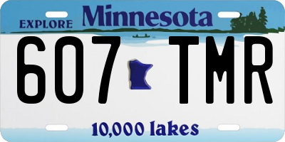 MN license plate 607TMR