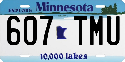 MN license plate 607TMU