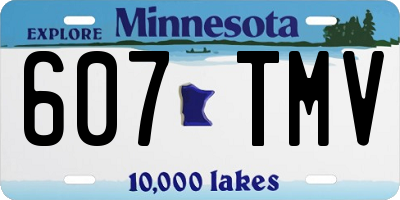 MN license plate 607TMV