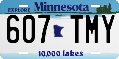 MN license plate 607TMY