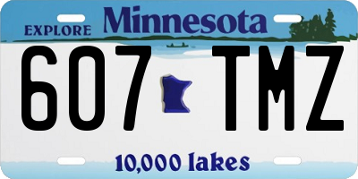 MN license plate 607TMZ
