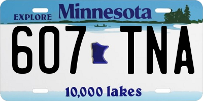 MN license plate 607TNA