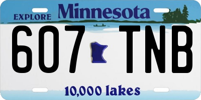 MN license plate 607TNB