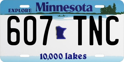 MN license plate 607TNC