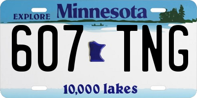 MN license plate 607TNG