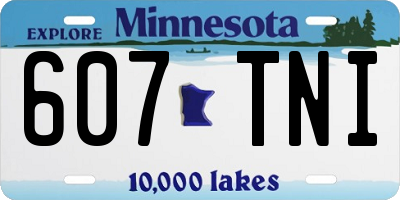 MN license plate 607TNI