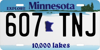 MN license plate 607TNJ