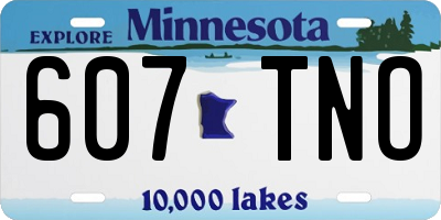 MN license plate 607TNO