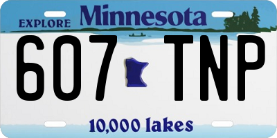 MN license plate 607TNP