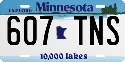 MN license plate 607TNS