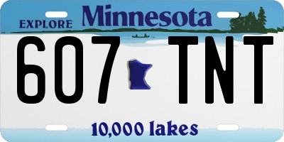 MN license plate 607TNT