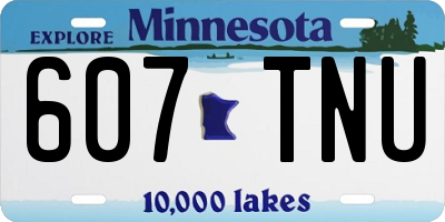 MN license plate 607TNU
