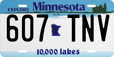 MN license plate 607TNV