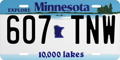 MN license plate 607TNW