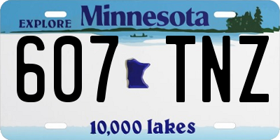 MN license plate 607TNZ