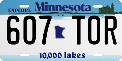 MN license plate 607TOR