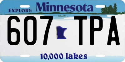 MN license plate 607TPA
