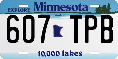 MN license plate 607TPB