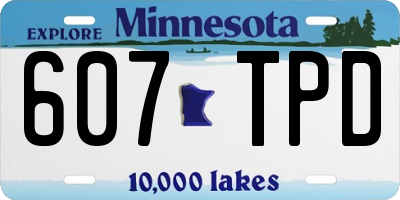 MN license plate 607TPD