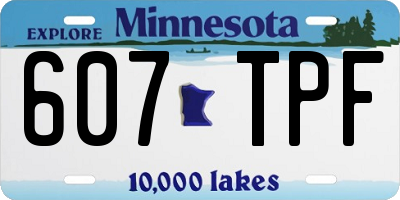 MN license plate 607TPF
