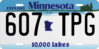 MN license plate 607TPG