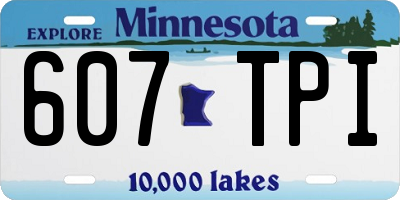 MN license plate 607TPI