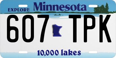 MN license plate 607TPK
