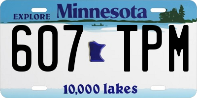 MN license plate 607TPM