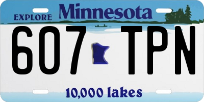 MN license plate 607TPN