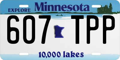 MN license plate 607TPP