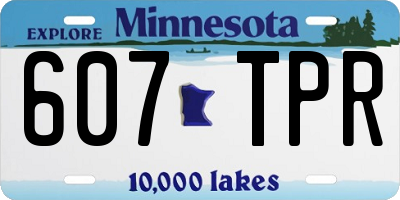 MN license plate 607TPR