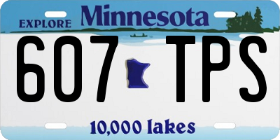 MN license plate 607TPS