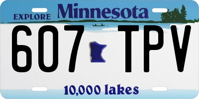 MN license plate 607TPV