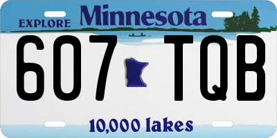 MN license plate 607TQB
