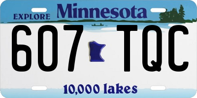 MN license plate 607TQC