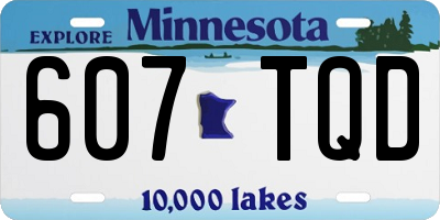 MN license plate 607TQD