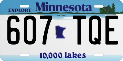 MN license plate 607TQE