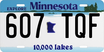 MN license plate 607TQF