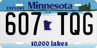 MN license plate 607TQG
